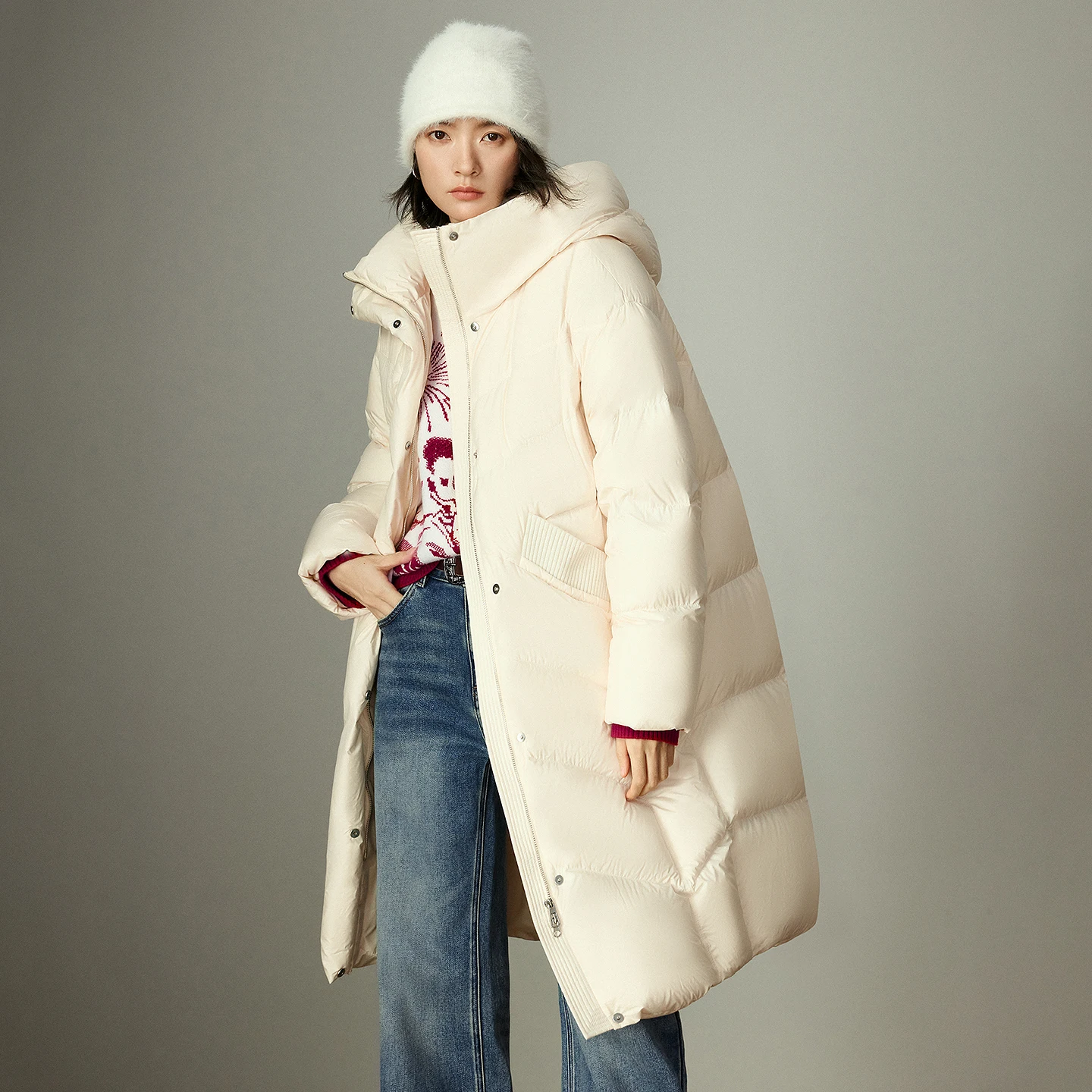 TOYOUTH سترات نسائية شتاء 2025 جديدة 90% أسفل الذكية عادية غامض اللون حجب ملابس خارجية فضفاضة دافئة #2