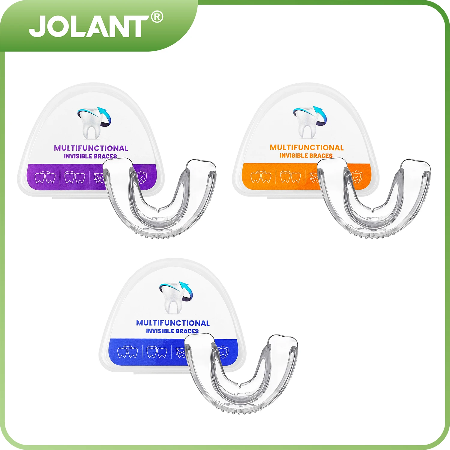 JOLANT Adult Orthodontic Brace Straightener Dental Braces Teeth Trainer 3 Stages Mouthpiece Tooth Alignment Dental Accessory