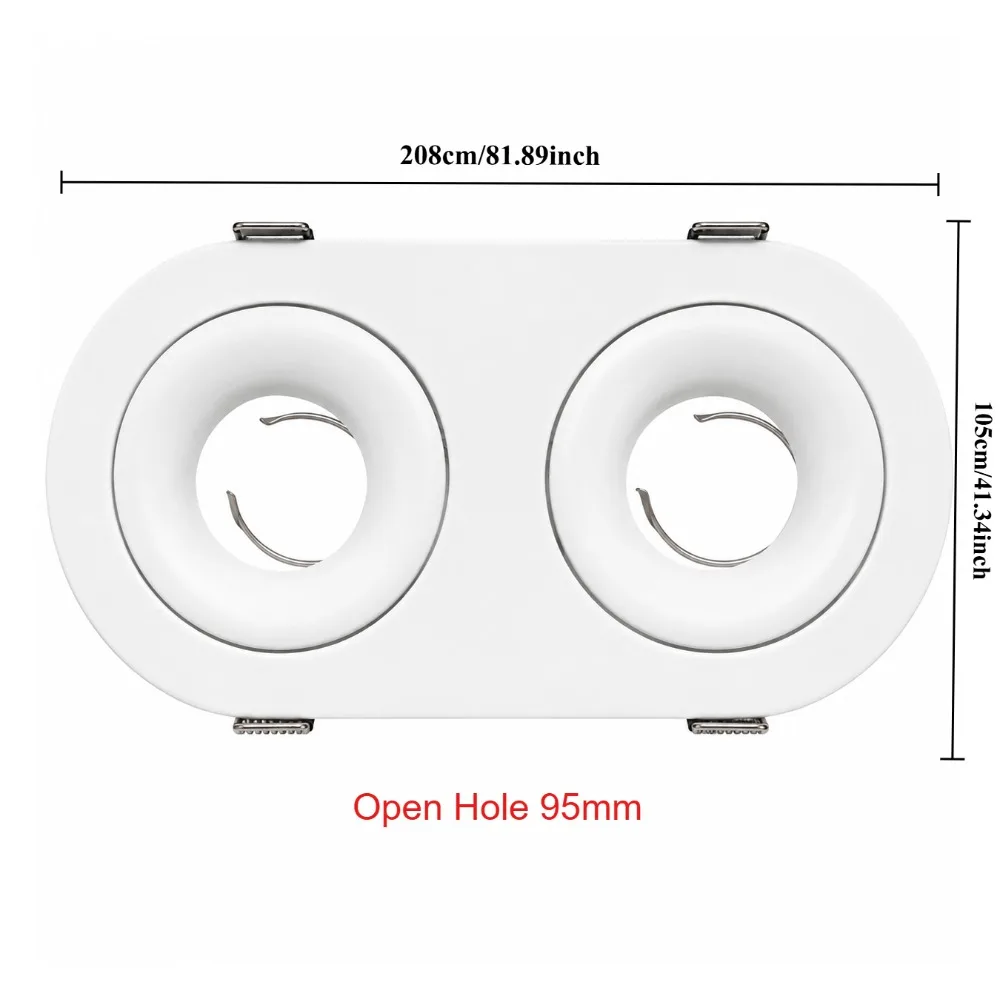 JOYINLED Recessed Spotlights LED Downlight Mounted Bracket GU10/MR16 Bulb Base Holder Indoor Replaceable Ceiling Spotlight Frame