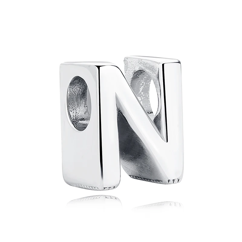 Original 925 Sterling Silber Charms Perlen 12 Sternzeichen A-Z Buchstaben Jungfrau Widder Passend für Markenarmbänder Halsketten Schmuck für Frauen