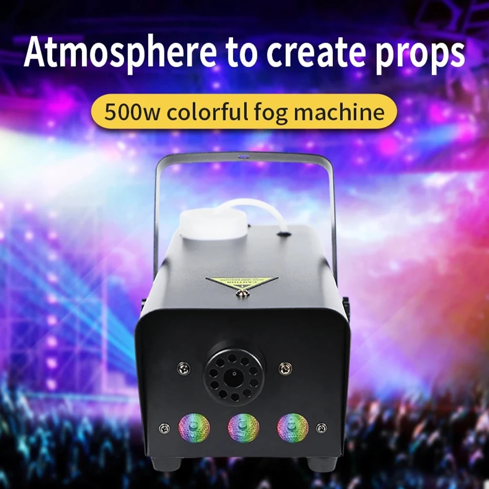 LED Smokes Machine with Remote Control, Professional Fog Effect Making Tool for Outdoor and Indoor Parties, 500W