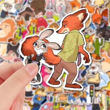 10/30/58 sztuk Disney Movie Zootopia naklejki śmieszne Zootropolis Judy Hopps Nick Wilde naklejki Cute Cartoon naklejki zabawa dla dzieci zabawki