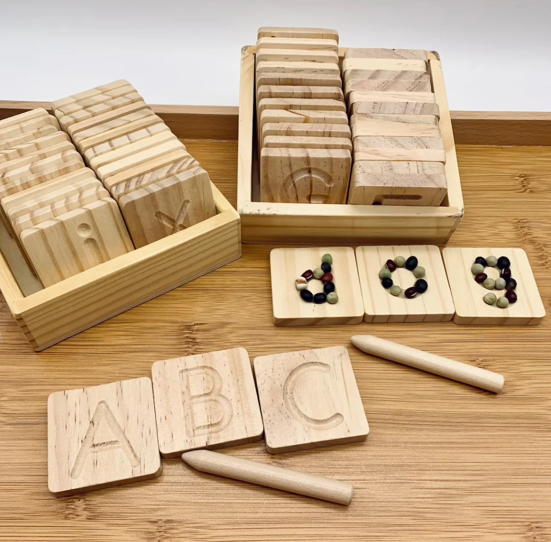 

Language Toys English Wooden Writing Board Alphabet Track Copy Learning Toys Montessori Capital Letters Digitals Board Cognition