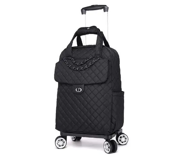 20 Inch Women Waterproof Travel trolley Luggage Bags Women Carry on Hand luggage Bag Rolling bags Women Wheeled Backpack Bag