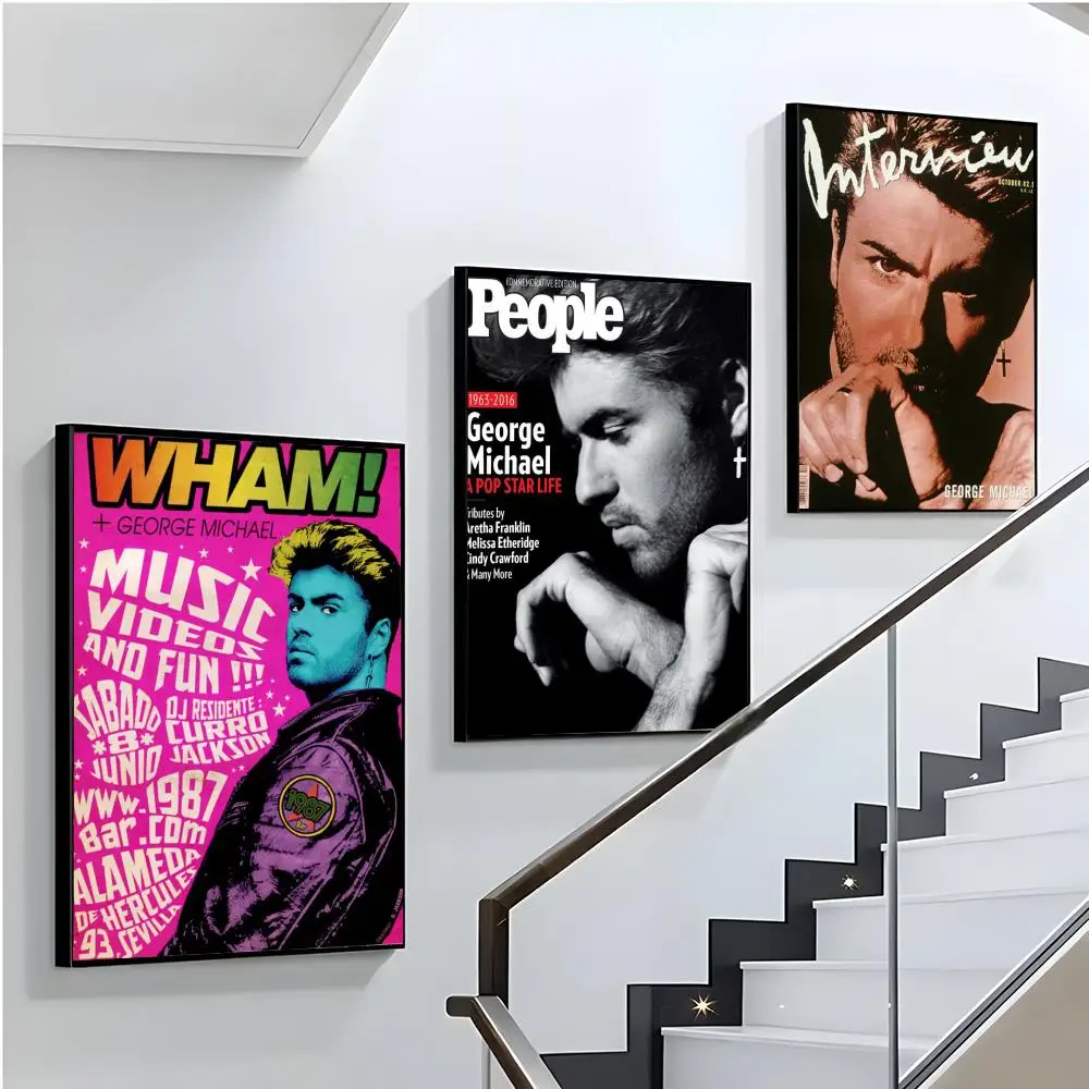 ملصق كلاسيكي G-George Michael ملصق مثالي فني ذاتي اللصق مصمم لمساحات مكتب الطعام المنزلية المتينة #3