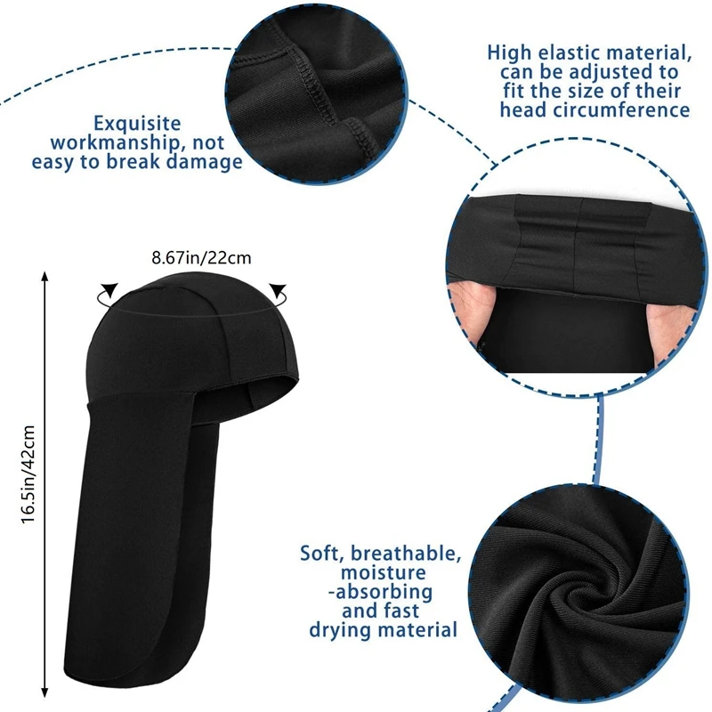Sombrilla elástica para el cuello, protección UV para el sol, Protector para el cuello para la pesca, 4 piezas