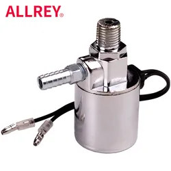 ALLREY Air Horn Solenoid Valve 12V/24V Electric Air Valve Plated Chrome Plated Metal Housing For Train Air Horn Car Accessory