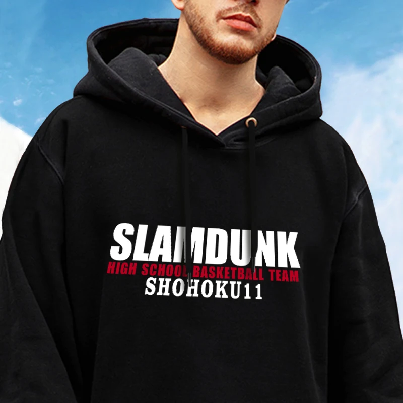 Rukawa Kaede Print Hoodies Japanese Super Pop Anime Slam Dunk Print Long Sleeve Double Printed Women Harajuku Y2K Streetwear Top