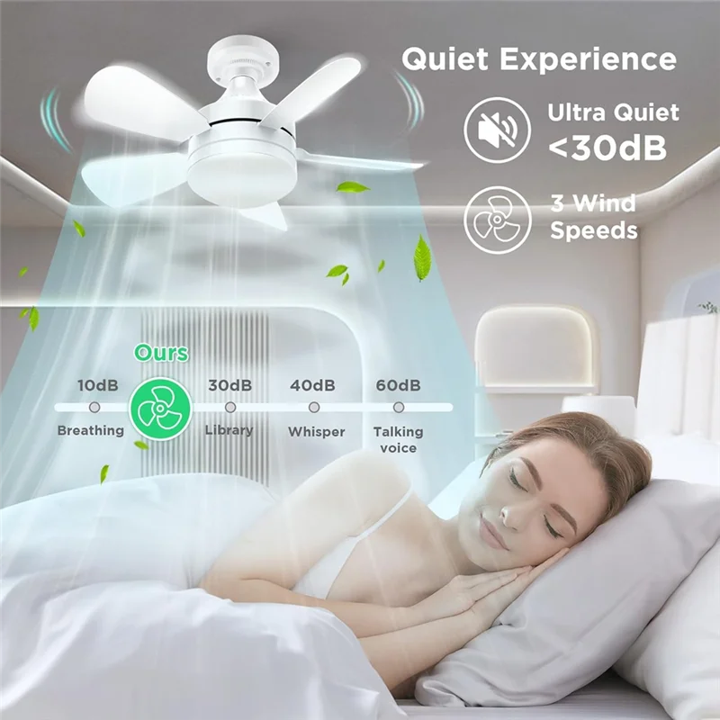 AA19 Socket Ceiling Fans With Lights And Remote - Socket Fan Light With Dimmable Led Light Bulb,Screw In Small Ceiling Fan