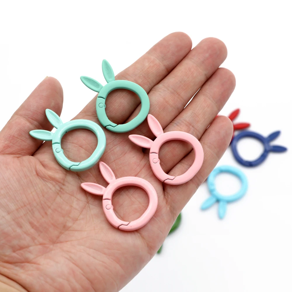 5pcs Cute Lobster Clasp Key Ring Trigger Clips Buckles Spring Buckle Snap Hook Hooks Split For Diy Keychain Accessories