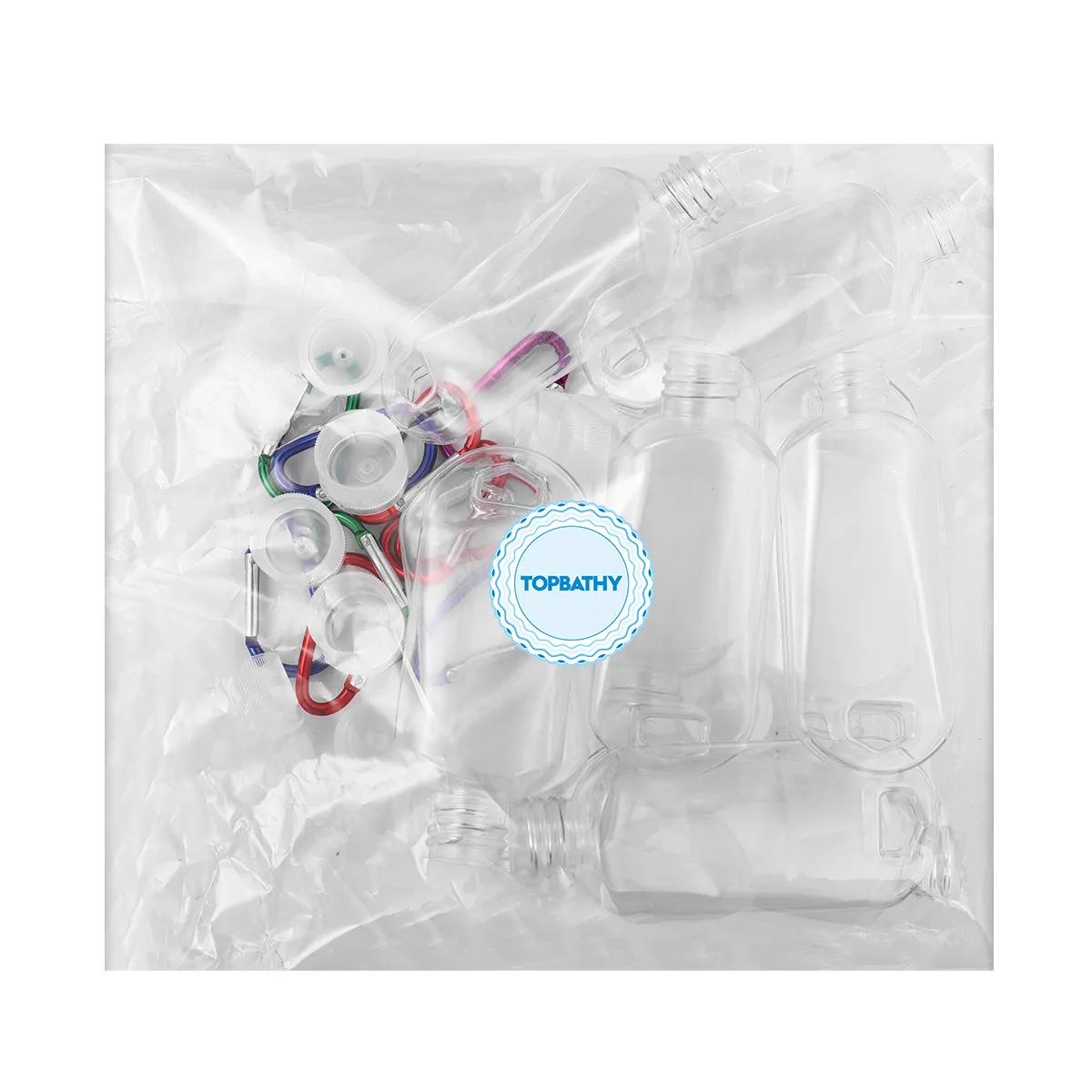 

Набор из 10 прозрачных многоразовых дорожных флаконов с крючком для шампуня, лосьона, средства для умывания, крема для рук