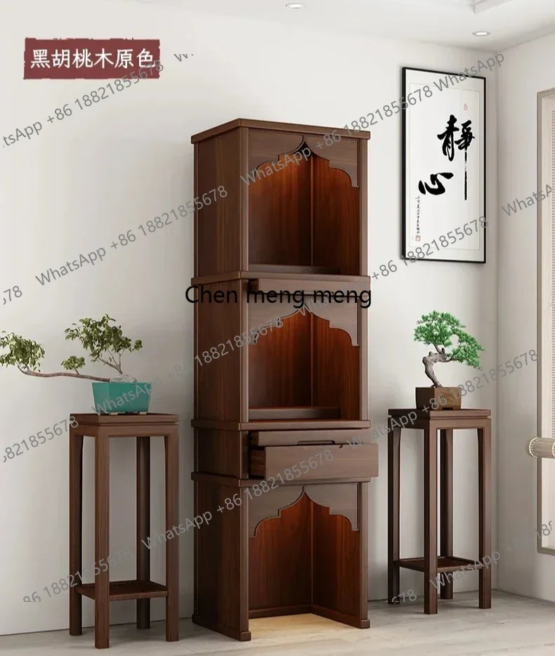 

Лидер продаж, держатель для благовоний из 100% массива дерева для домашнего использования с средневековой буддийской платформой, трехслойная буддийская нишевая модель