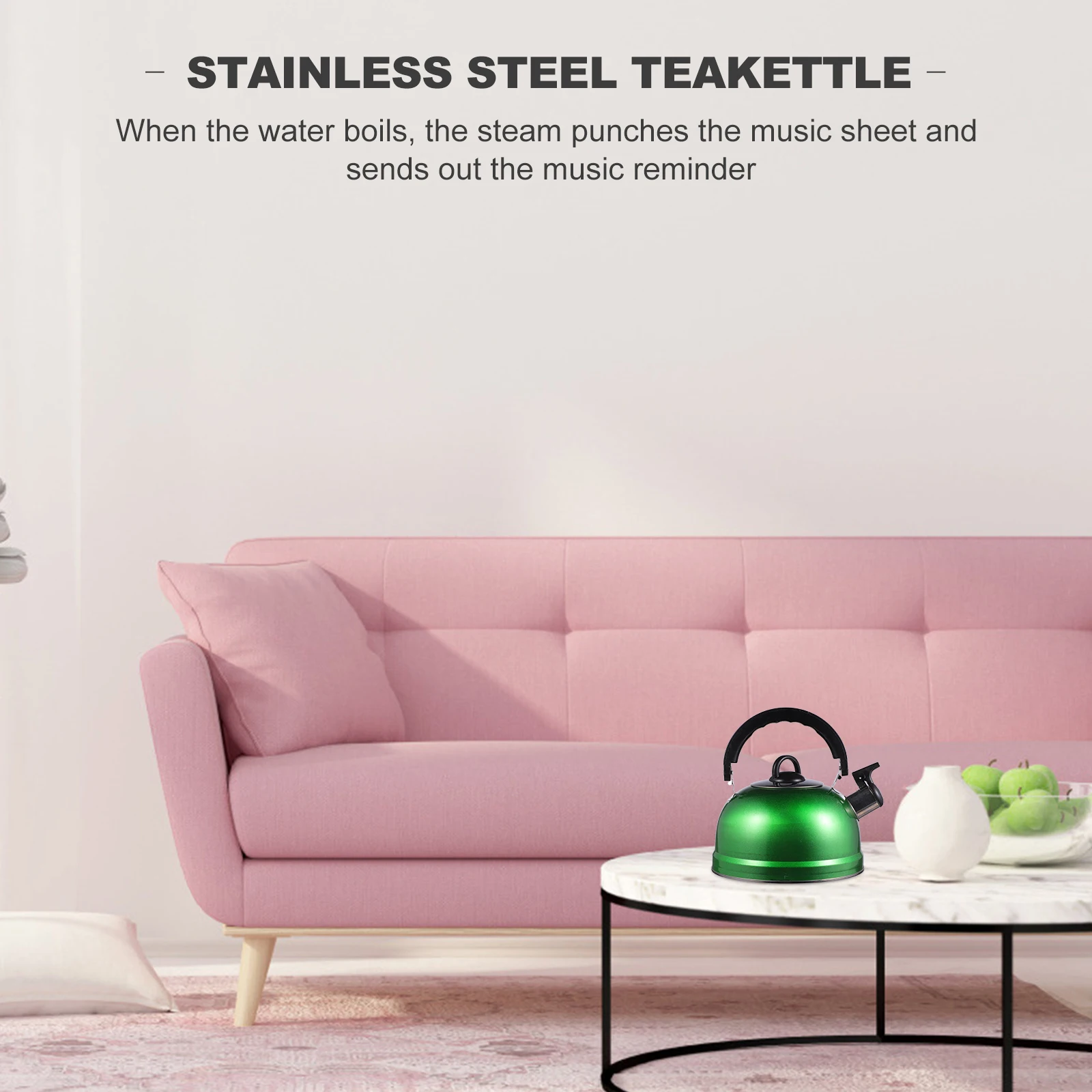 

1Pcs Thickened Stainless Steel Water Kettle 3L Boil Water Teakettle for Gas Stove Induction Cooker Whistling Household Heating