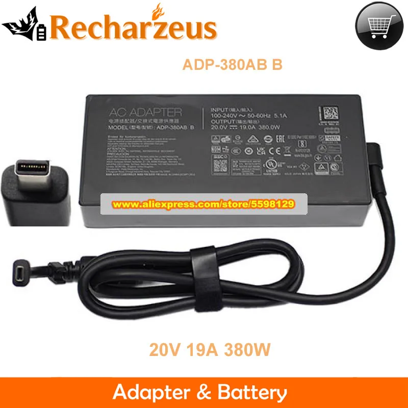 ADP-380AB B 380W AC Adapter for Strix G18 G815LX RTX5090 Strix Scar 9 Plus Strip Scar16/18 MECHREVO Yaoshi 16 Ultra