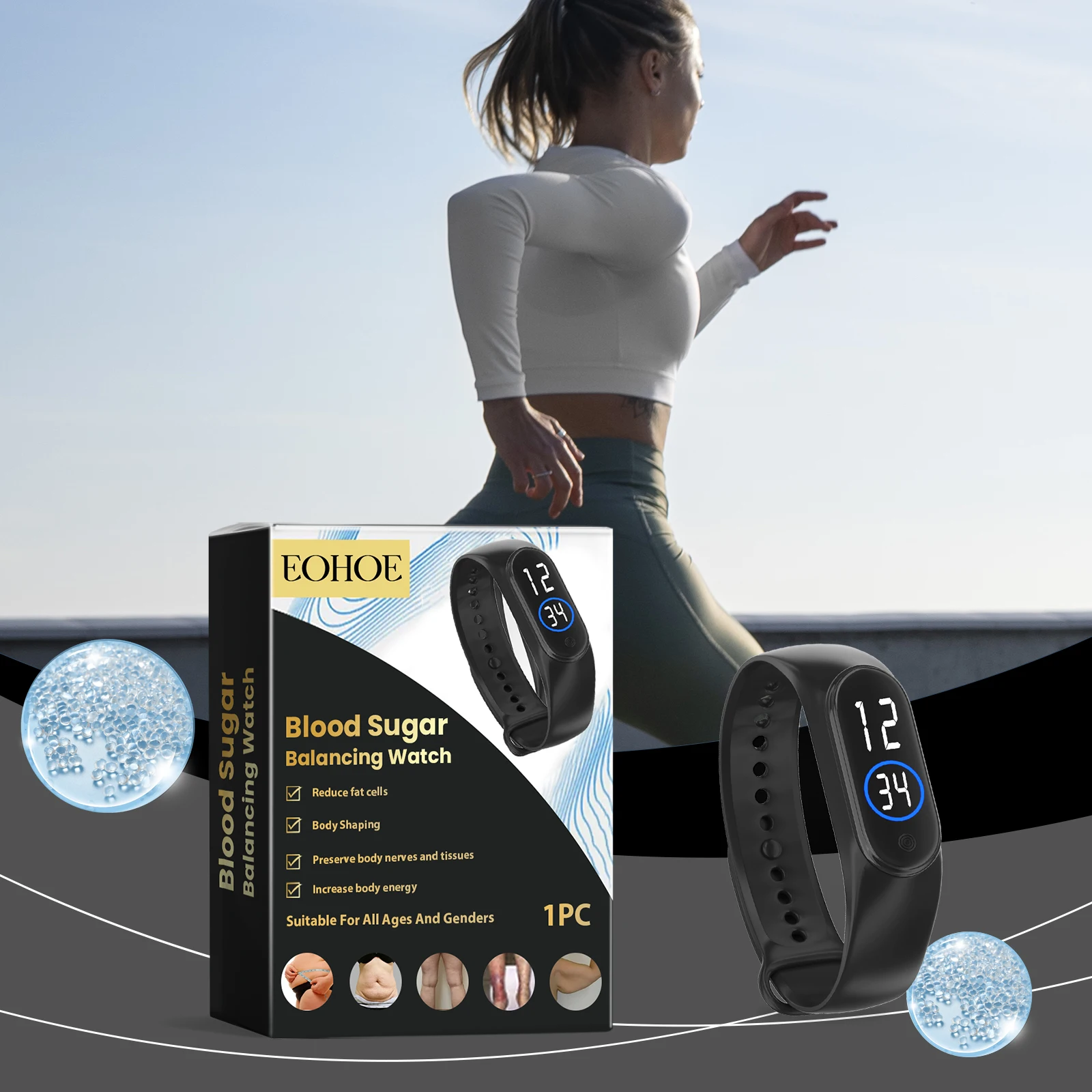 Sports Watch, Lightweight Portable Wristband, For Outdoor Running And Daily Use, Enhance Energy Management, Support Physical Activity