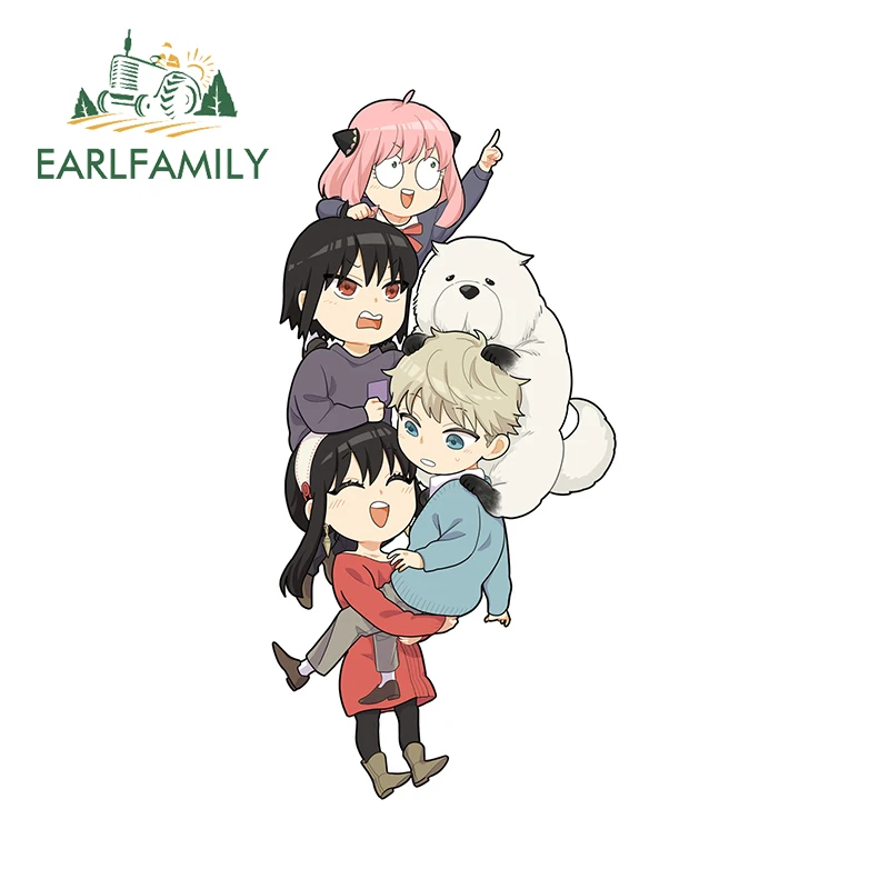 

EARLFAMILY 13cm x 6.3cm Chibi Anime Peeker Car Stickers The Anya Family Cute Graphics Decal Creative Surfboard Car Accessories