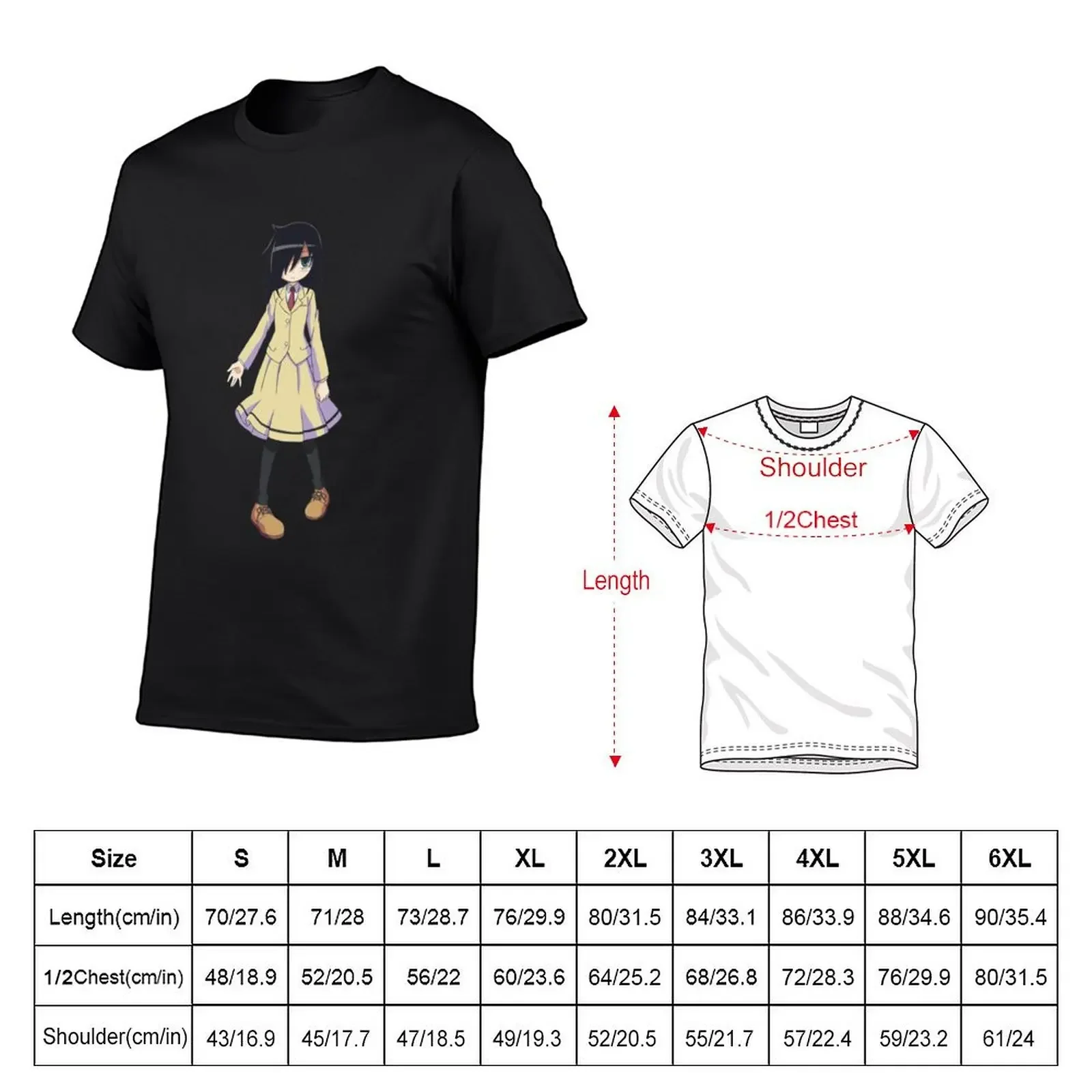 Tomoko Kuroki T-Shirt graphics oversized t shirt vintage clothes anime t shirts mens graphic t-shirts anime