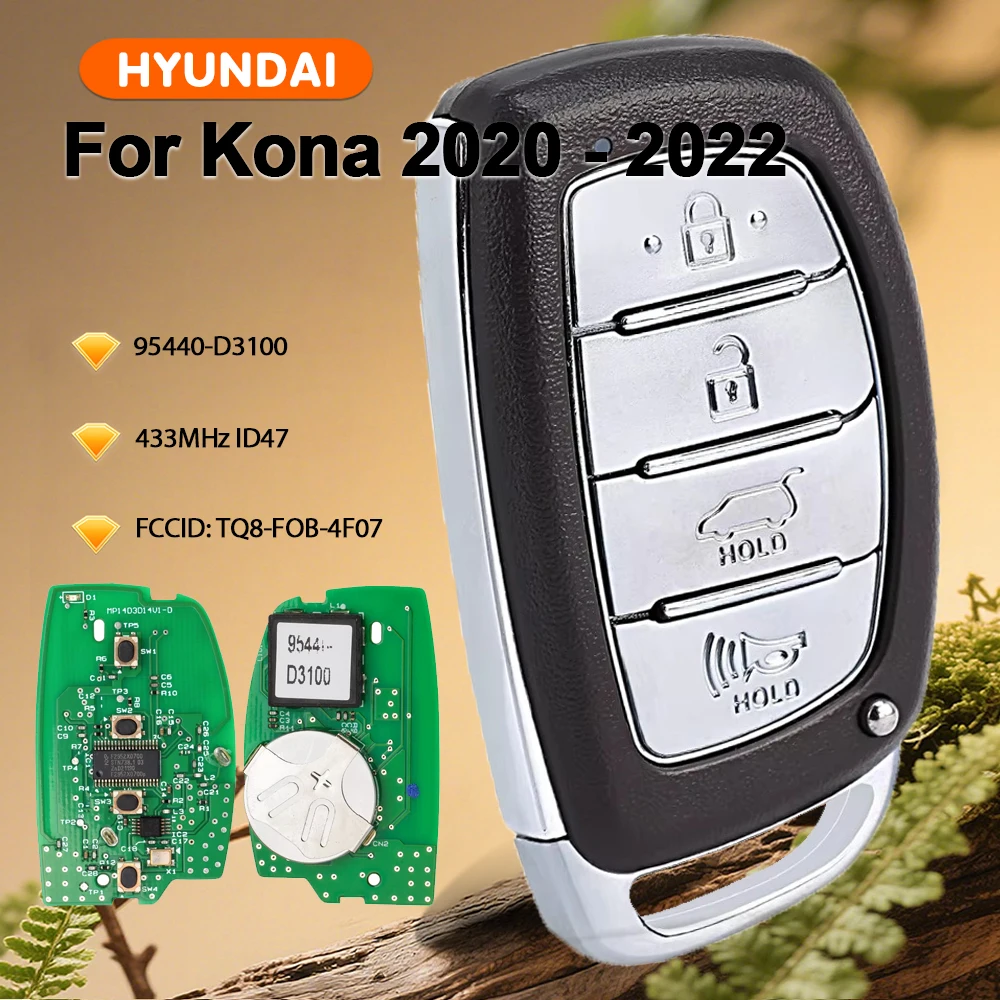 

Умный дистанционный ключ-брелок KEYECU 95440-D3100 PROX 434 МГц ID47 для Hyundai Tucson 2016-2017, FCC ID: TQ8-FOB-4F07