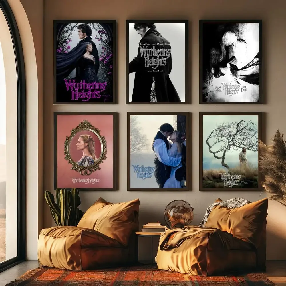 W-wuthering Heights Movie Painting Calligraphy High-Quality Cotton Canvas Poster Wall Art for Living Room Modern House Decor