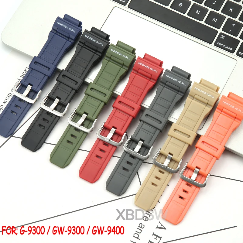 Pulseira de silicone para casio g-shock GW-9400 9300 masculino esporte à prova dwaterproof água relógio banda camuflagem borracha substituição pulseira acessórios