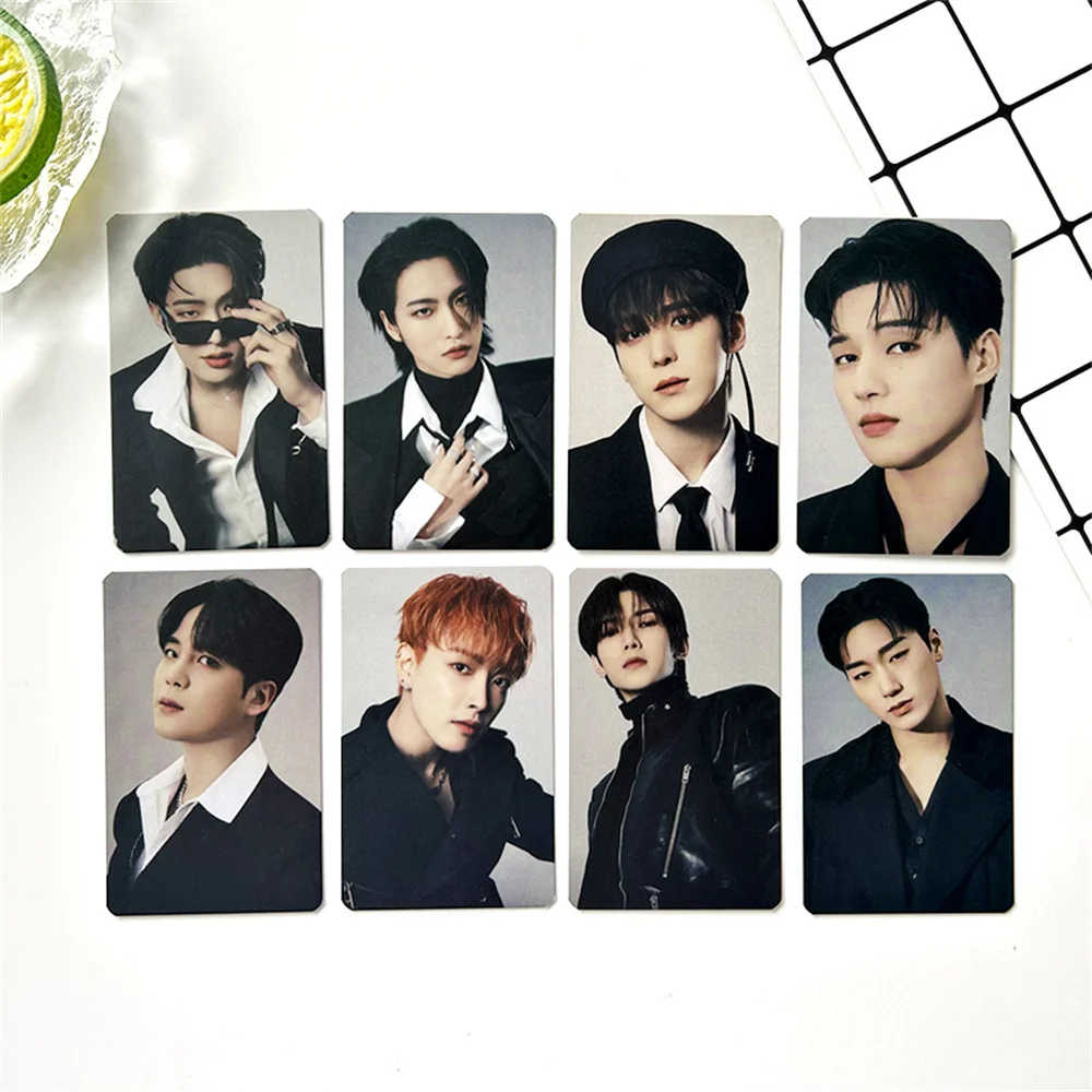 8pcs/Set Kpop ATEEZ 10th Mini Album GOLDEN HOUR: Part.1 Photocard Double Sides Printing Special LOMO Card Fans Collection Gift