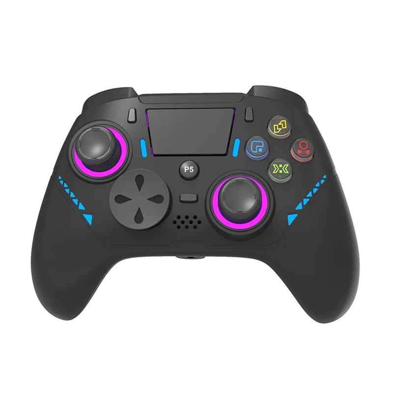 ABSQ-para controlador P5 RGB para consola PS5/4/PC, mando con cable con vibración duales Turbo, sin retraso, conexión instantánea, control A