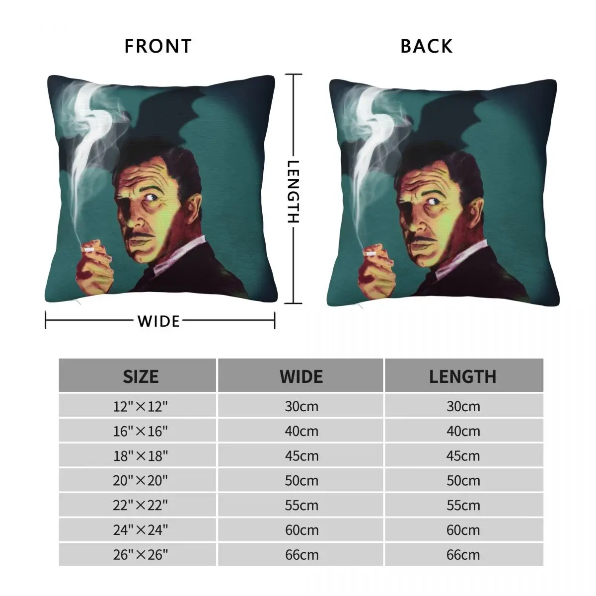 Vincent Price Actor Pillowcase Polyester Linen Velvet Printed Zip Decorative Throw Pillow Case Bed Cushion Cover