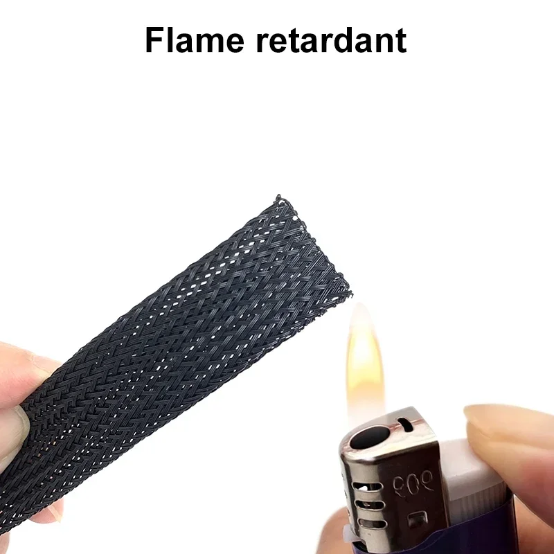 5 متر ضيق PET معزول جديلة كم قطر 2 3 4 6 8 10 ~ 100 مللي متر لهب سلك كابل التغطيه الغدة حماية أنبوب