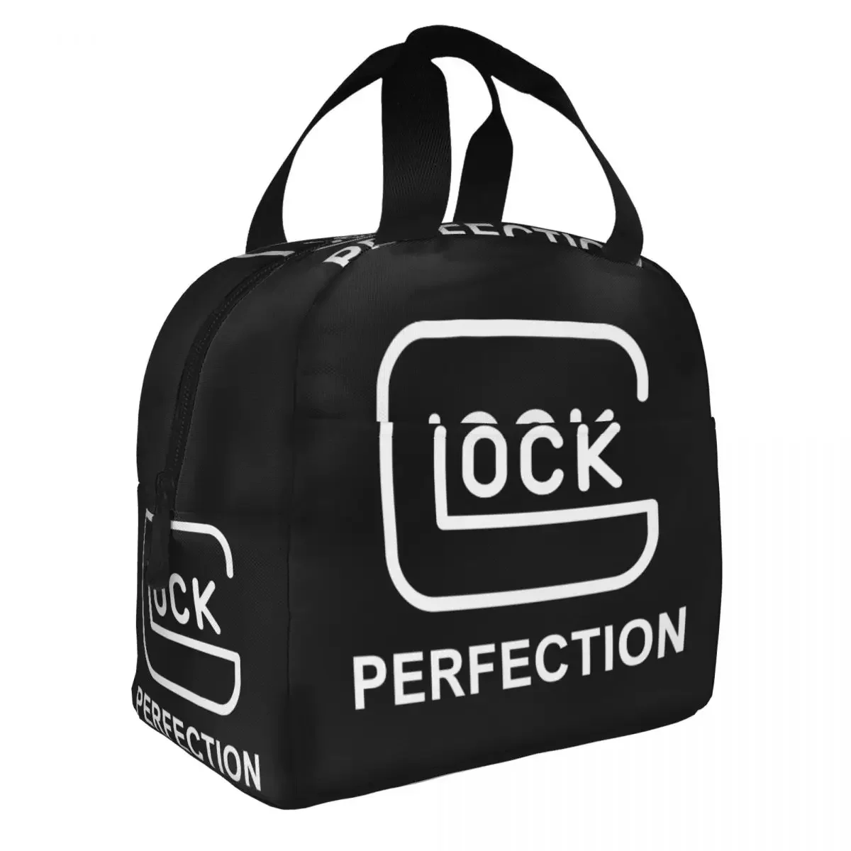 Tactical Glock Shooting Sports Insulated Lunch Bags for Women Kids Portable Thermal Cooler Lunch Box Food Picnic Container Bags