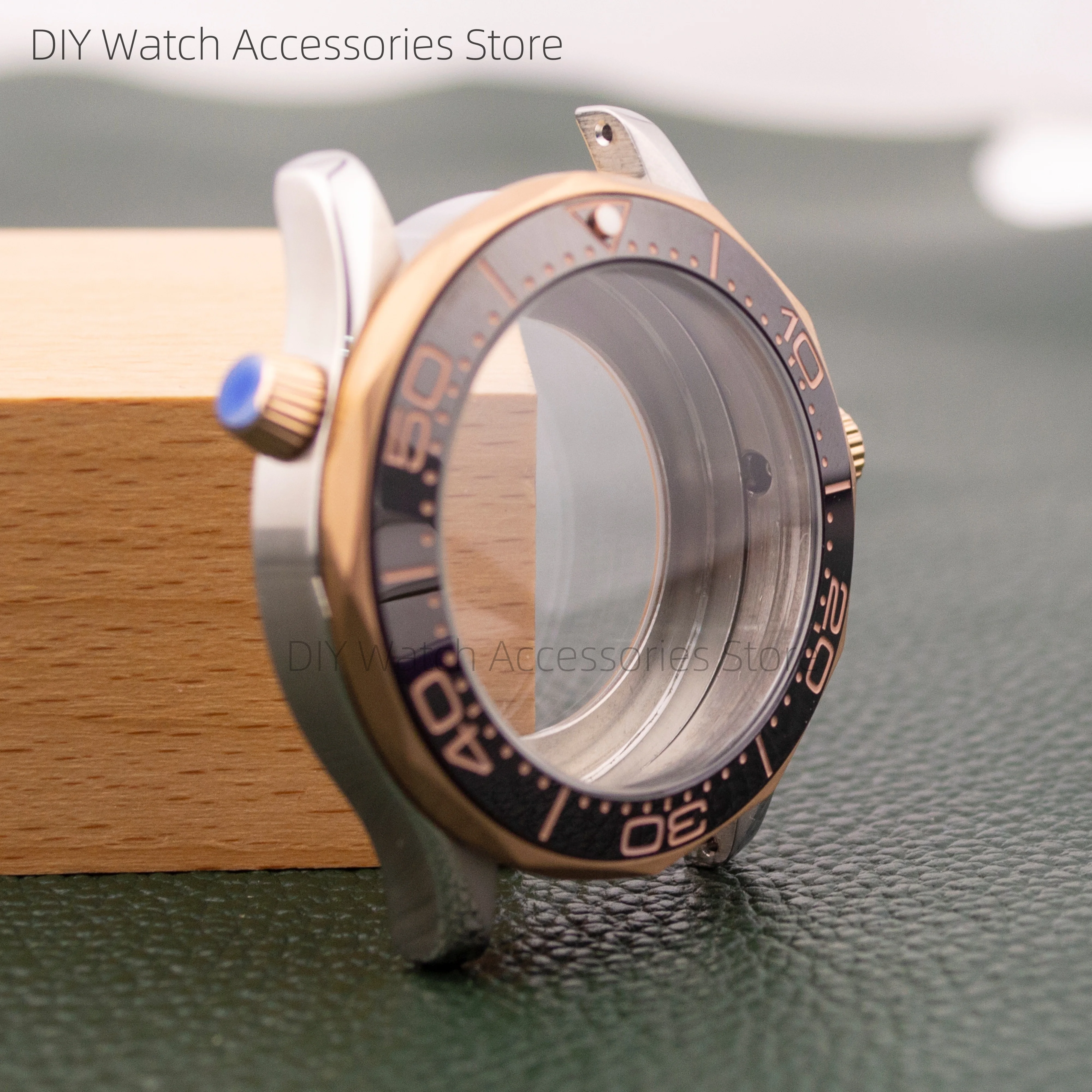 316L ステンレス鋼の時計ケースシーマスター 300 ケース 41 ミリメートル NH35 時計ケース防水フィット NH35 NH36 自動運動