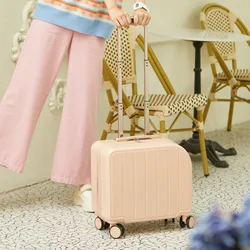 Suitcase, Women's Small Lightweight Trolley Case, Male Student's Codebox, Suitcase, Bag, Carry-on Suitcase, 18 Inch Tide