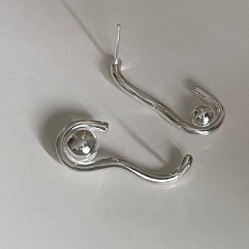 

925 Sterling Silver Earrings For Women Trendy Simple Small Balls Shape Earring Jewelry Prevent Allergy Party Accessories