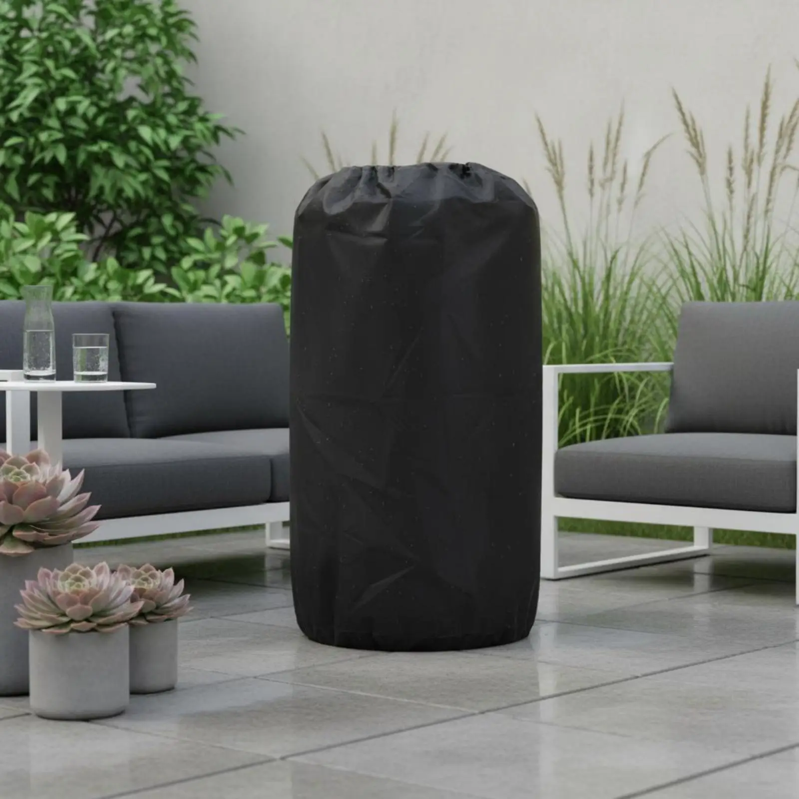 Outdoor Propane Tank Cover 210D Oxford Cloth Waterproof Windproof Dustproof Gas Cylinder Protector for Patio Camping