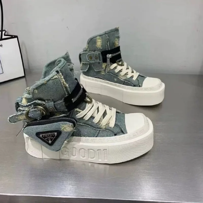 

Canvas Shoes for Women Fashion Designer Belt Buckle Womens Sneakers Luxury Designer Platform Sneakers for Women Zapatillas Mujer