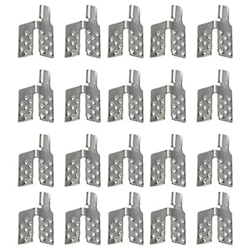 80Pcs Carbon Thermal Film Clamp Connector, Warm Floor Copper Plated Silver Clip Accessories, Floor Heating Film Clamp