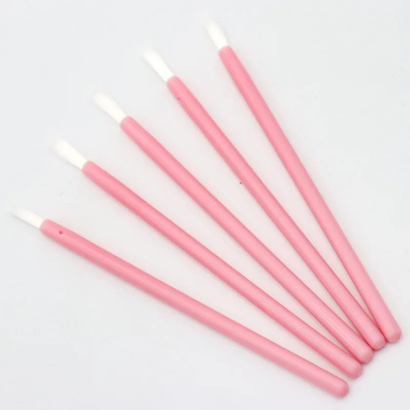 50 pcs Disposable Nylon Fiber Lip Brush Lipstick Wands Clean Applicator lip Gloss Brushes portable Cosmetic women Makeup Tools