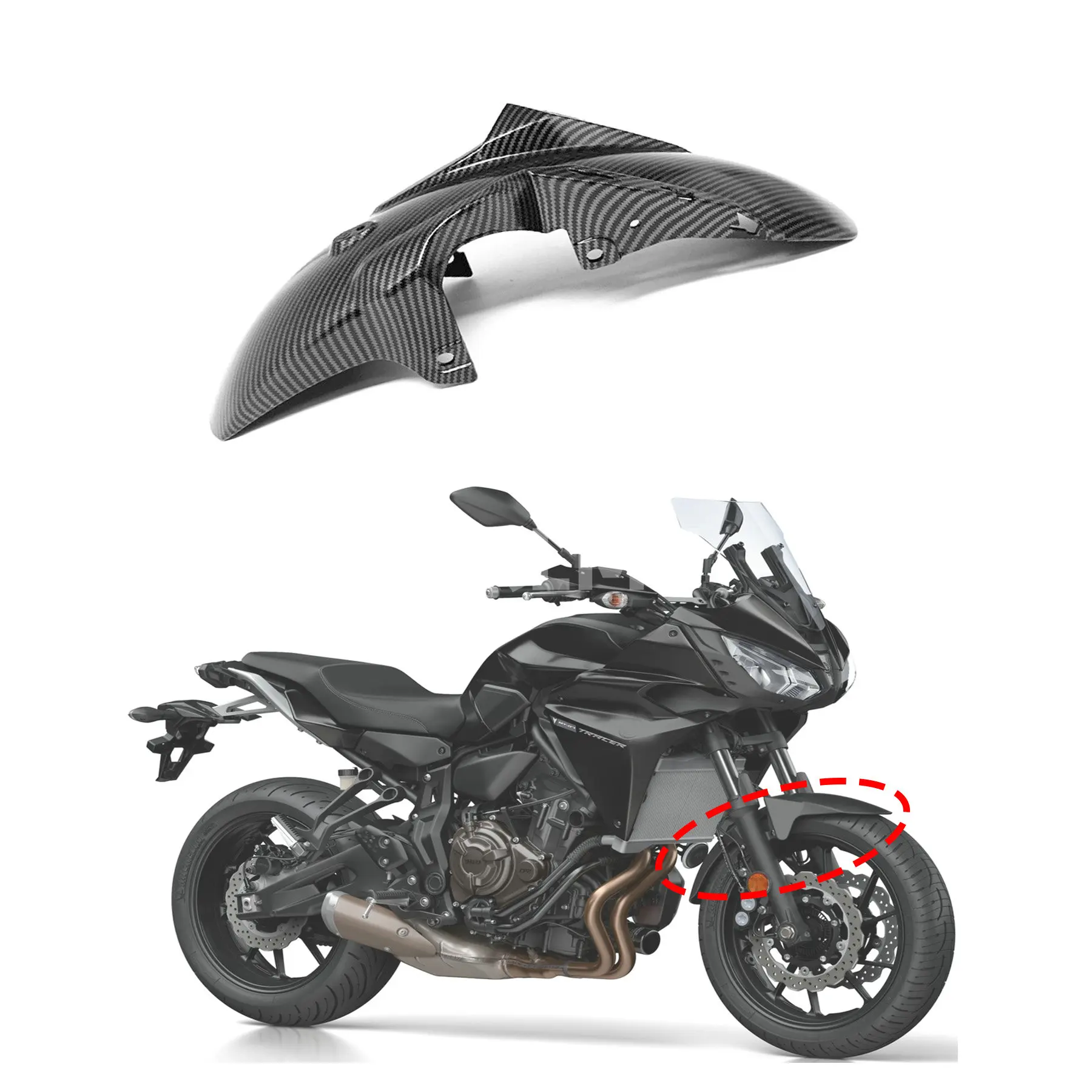 

Подходит для Yamaha MT-07 MT07 2018 2019 2020 2021 мотоциклетное переднее колесо, брызговик, грязезащитная крышка