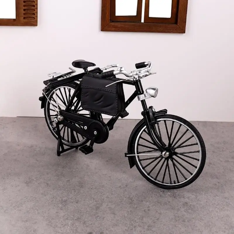 Bike Decorative Sculpture Miniature Bike Model Iron Bicycles Figurines Ornament 55KF