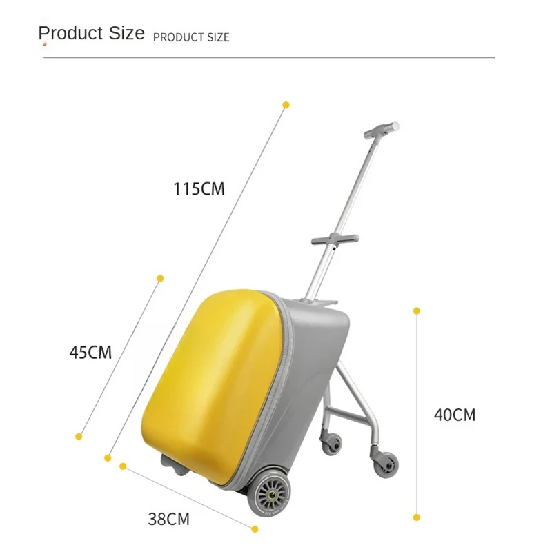 Fashion cute pony cartoon trolley case site travel bags for children 24 rolling luggage spinner suitcase yellow duck 20