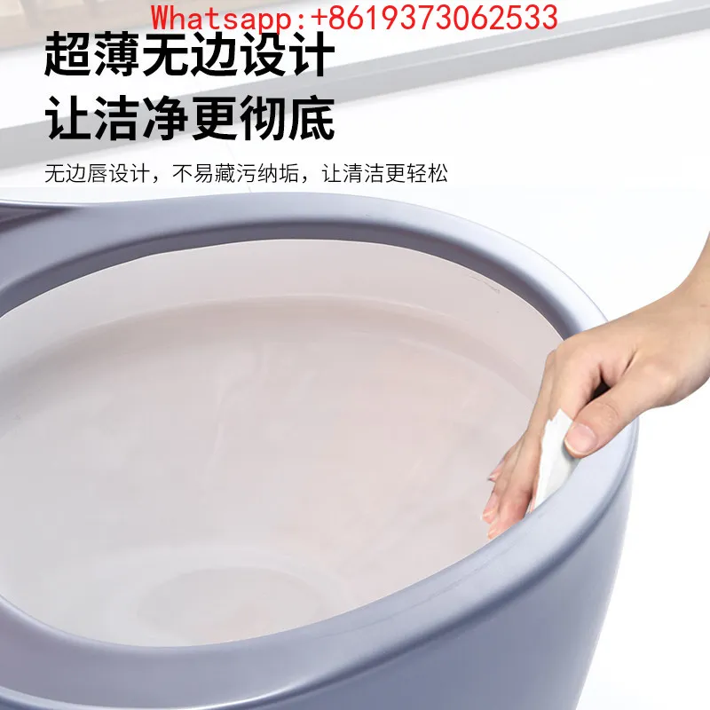 

iopp62 Long Toilet Small Apartment Anti-splashing Water Deodorant Large Diameter Siphon Household Creative Color Egg Toilet