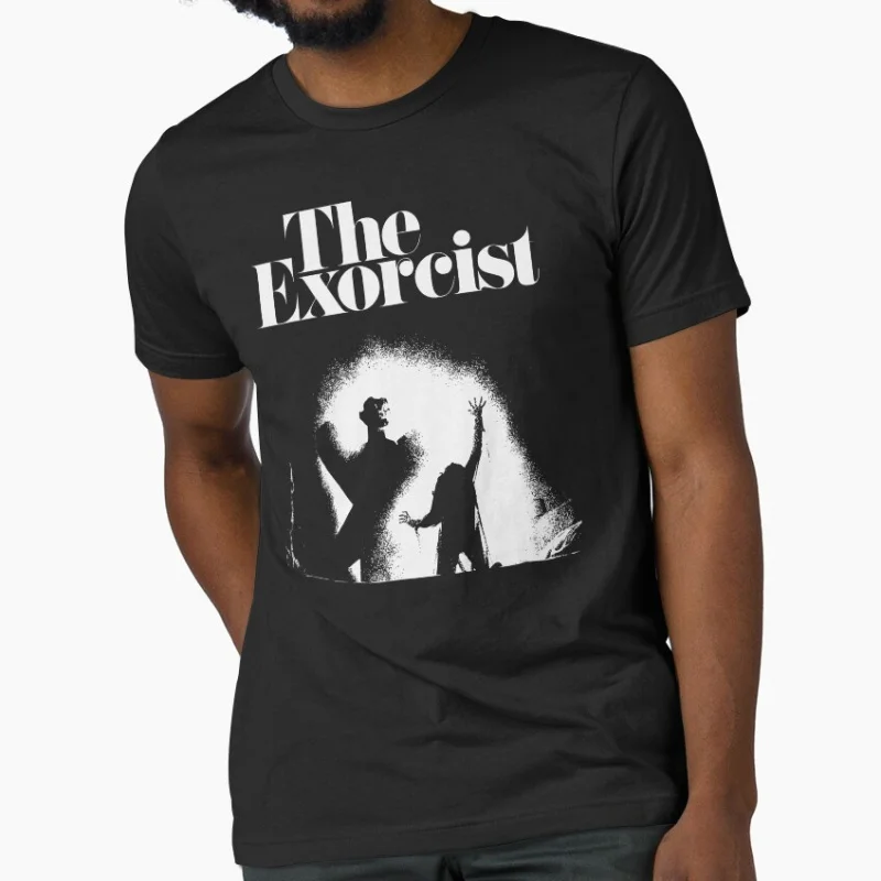 

1225 The Exorcist Sacry Halloween Gift t shirt for man Supernatural Horror Movie Graphic Clothes All size Tops
