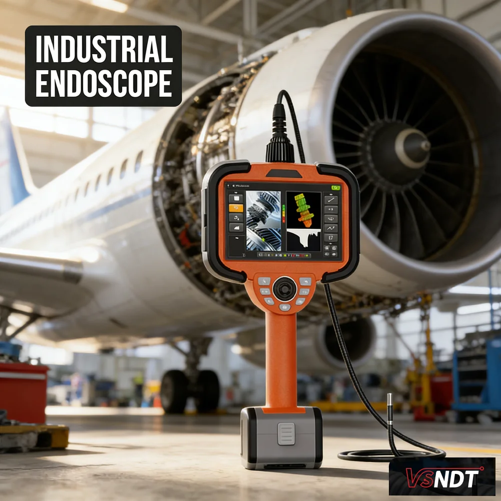 3D Measurement Endoscope for Aerospace Engine Crack Detection,3.9mm IP67 Waterproof Sewer Pipeline Borescope Camera