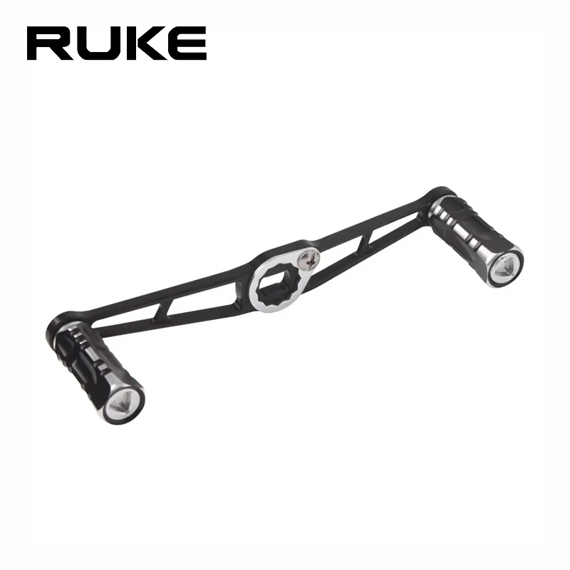 Ruke nowy uchwyt kołowrotka aluminiowe/drewniane pokrętło cała długość 90-105mm podwójny uchwyt do S/Da/Ab mikro kołowrotek DIY akcesoria