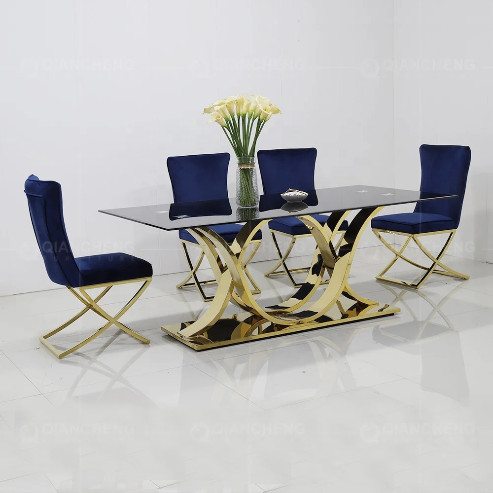 counter height dining room set mermaid bend glass table meja makan stainless steel dining room sets