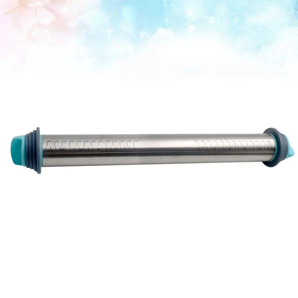 

Stainless Steel Rolling Pin Scale Adjustable Thickness Dough Stick Baking Tool for Pastry Pizza Fondant No Rust Long Life