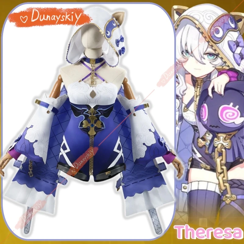 Theresa Apocalypse Cosplay Game Honkai Impact 3 Costume, Robe Douce, Accessoires, Perruque, Accessoires, Ensemble, ix, Carnaval, Uniforme Femme, Nouveau