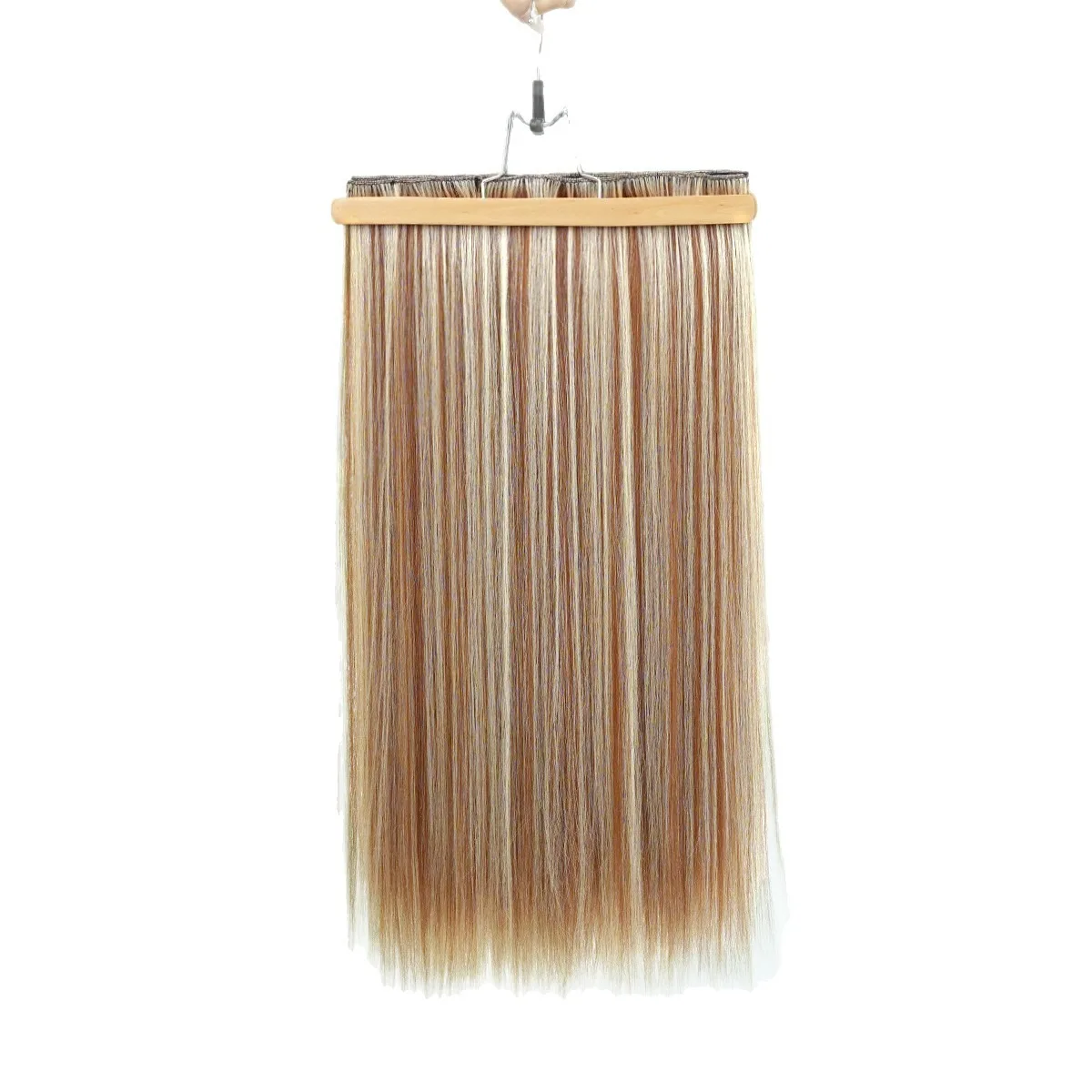 26 بوصة الاصطناعية طويلة مستقيم تصفيفة الشعر 6 قطعة/المجموعة 16 مقاطع في وصلات الشعر شقراء سوداء قطع الشعر ألياف مقاومة للحرارة #6