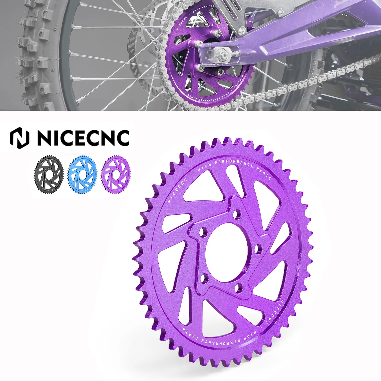 

For Surron light bee X S L1E 2024 Electric Bike Sur-ron Parts For Segway X160 Segway X260 48T Rear Sprocket NICECNC Accessories