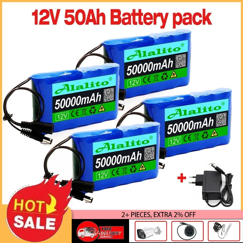 

New 12v volt. 5000 mah. Rechargeable Lithium-Ion Battery Pack. Applied To CCTV Cameras.