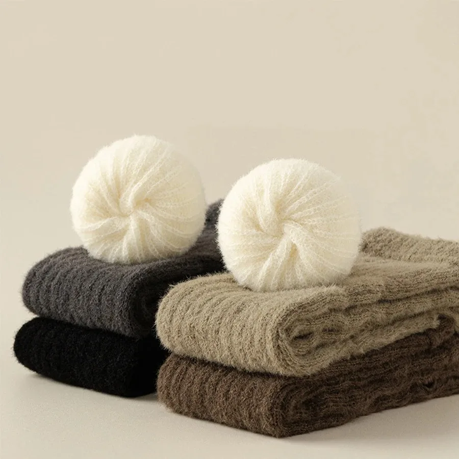 Winter Warm Long Sleeves Gloves for Women Fingerless Solid Color Hip-Hop Knitted Elbow Mittens Elastic Outdoor Warmer Arm